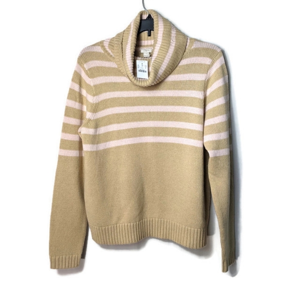 J. Crew Sweaters - J. Crew Pink and Tan Turtleneck Sweater